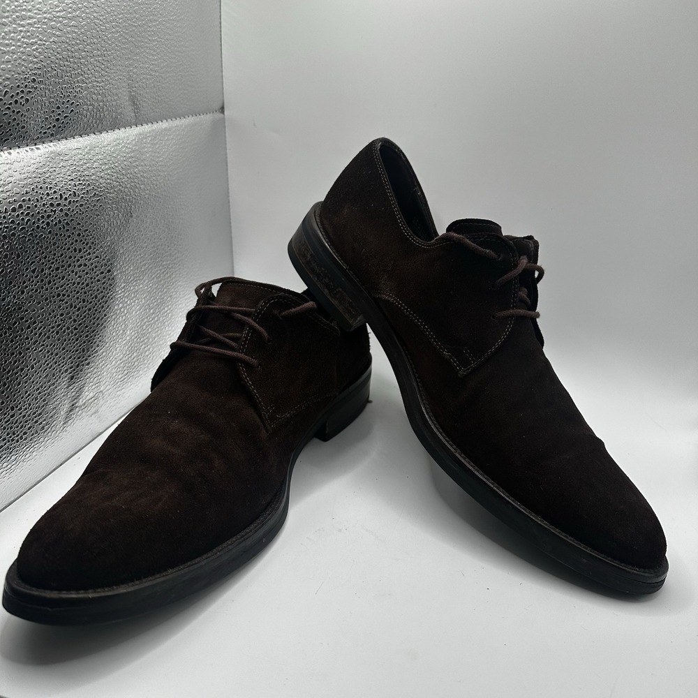 FACONNABLE Andrea Oxfords Made in Italy Shoes Brown Suede Men's‎ US 9.5 42.5 EU
